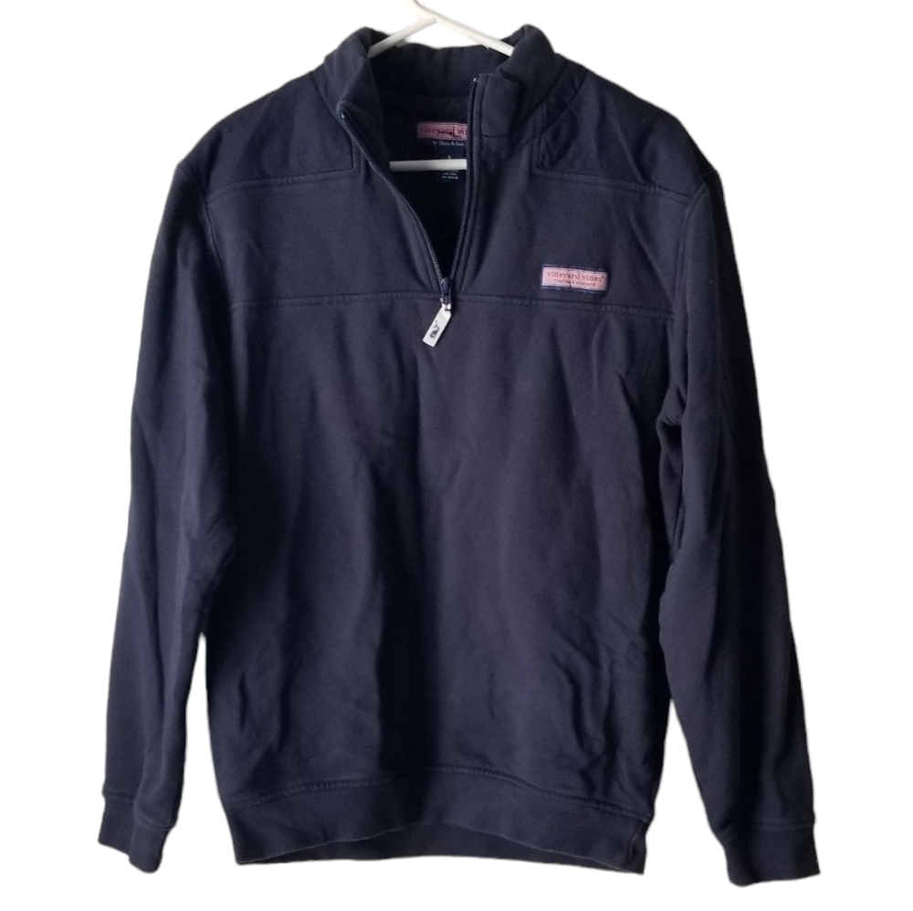 Vineyard Vines Men's Collegiate Shep Shirt 1/4-zip Pullover Navy Blue Size S